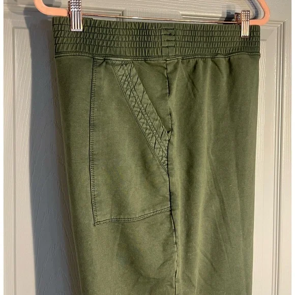 Anthropologie Army Green “Moss” Snap Waist Joggers NWT Size XLP - Picture 3 of 12
